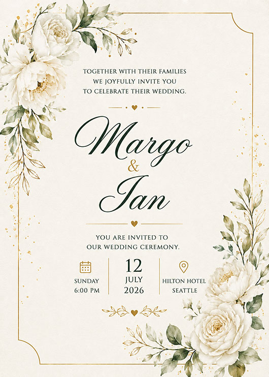 Margo and Ian invitation